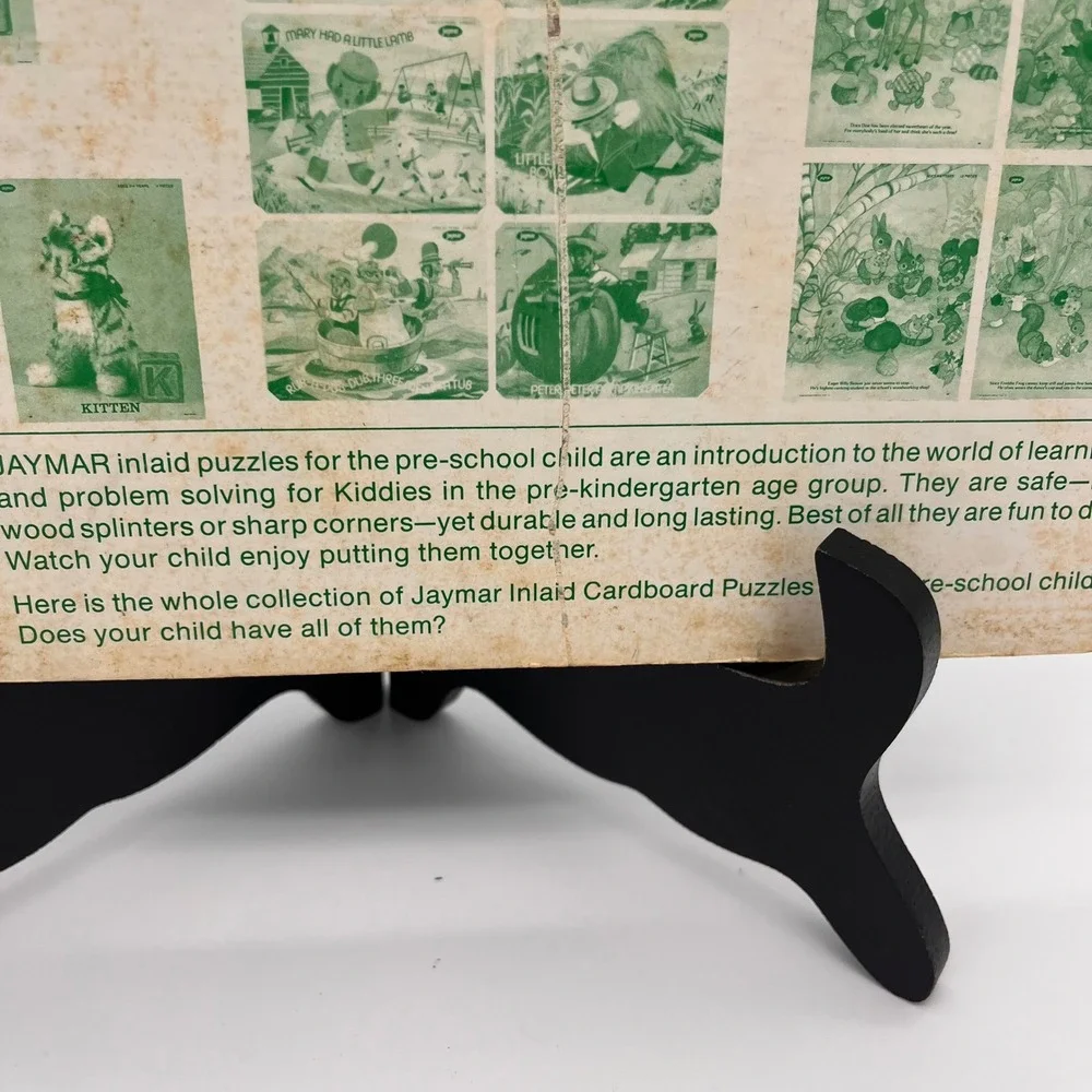 Vintage Jaymar Tiny Tots Ducks Wooden Inlay Puzzle 6 Piece Mary Warren Assoc
